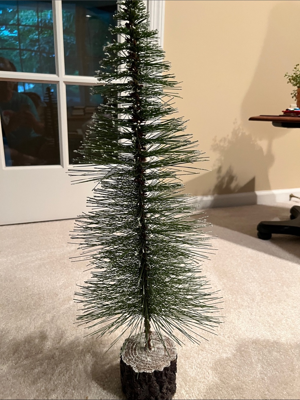 Hallmark Green Bottle Brush Pine Tree Holiday Accent